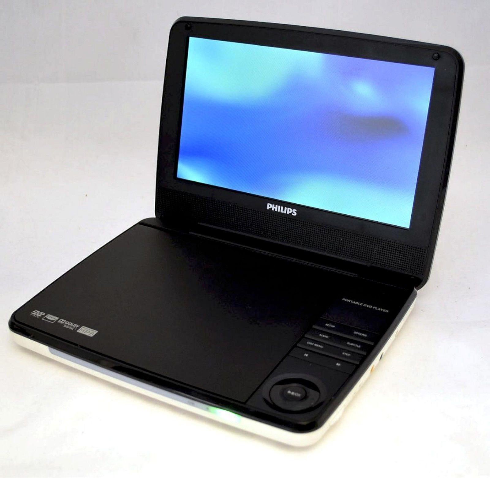 Philips PD900037 9 LCD Widescreen Portable DVD Player WhiteBlk car 