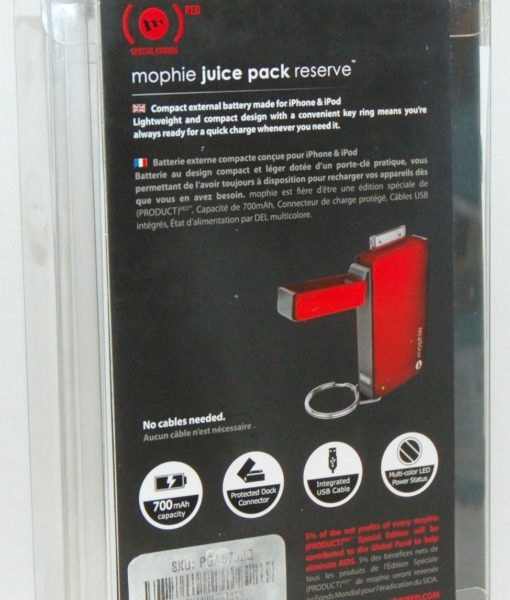 New Mophie Juice Pack Reserve Red Backup Battery Charger Iphone 4s Pokemon Go Game Meow